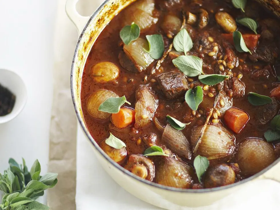 mushroom, beef and barley casserole