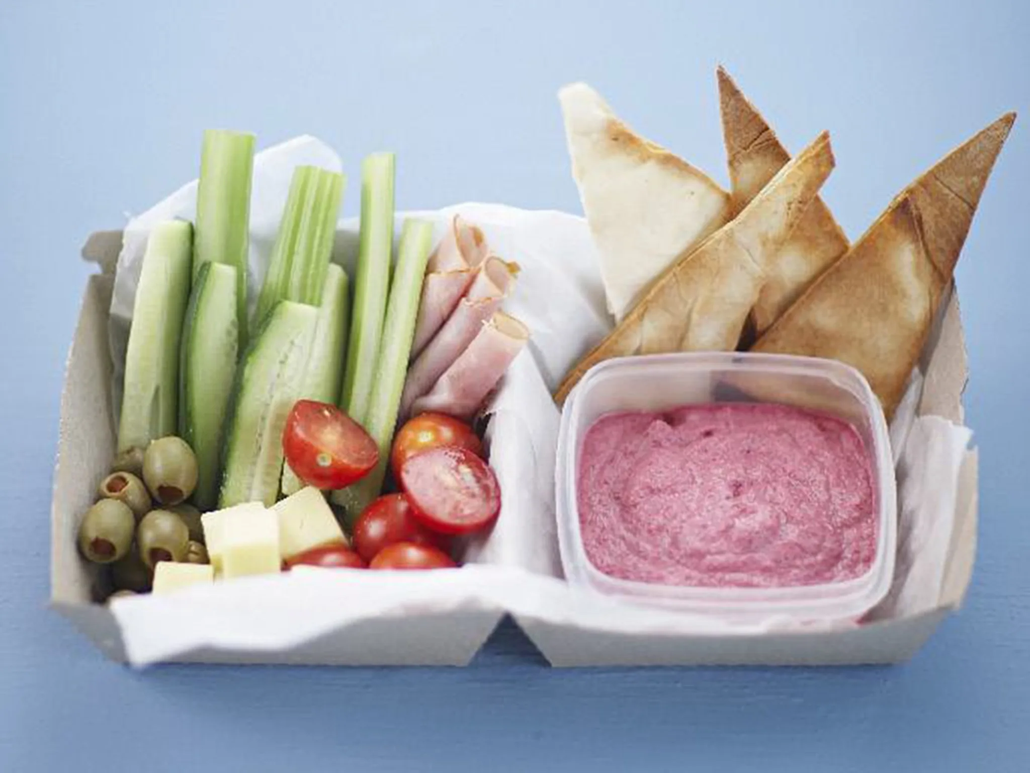 beetroot dip and antipasto