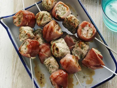 pork saltimbocca kebabs