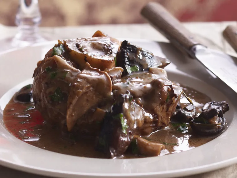 slow-cooker osso buco with mixed mushrooms