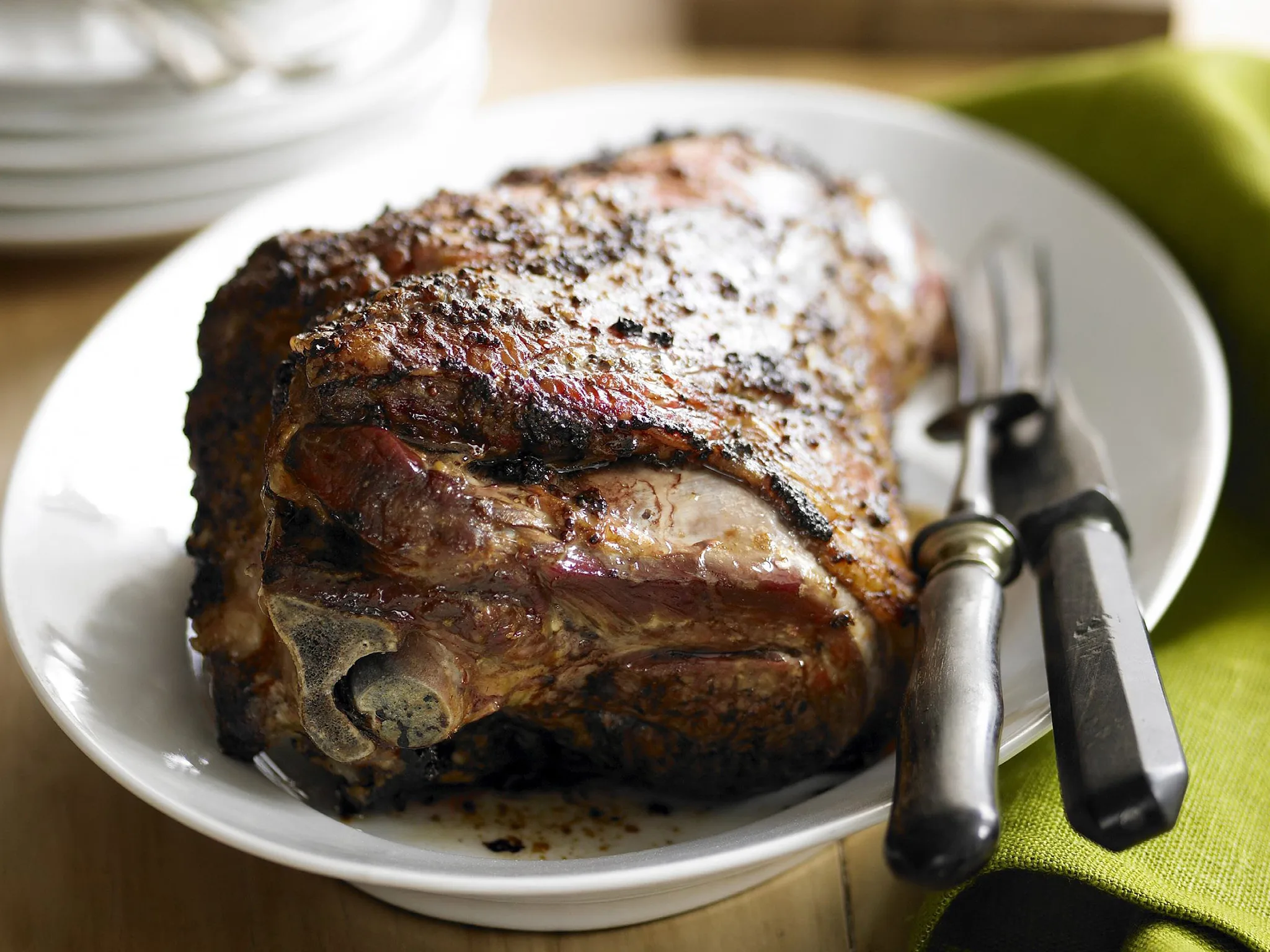lamb roast with broad bean mash