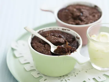 MOCHA, PEAR AND NUT SELF-SAUCING PUDDING