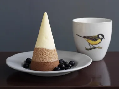 triple-choc cheesecake cones