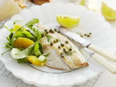 fish and oven-roasted chips