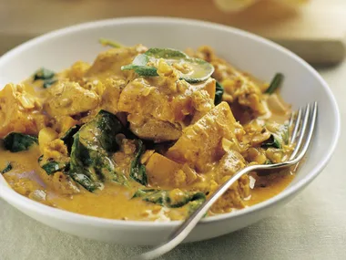 Lentil and pumpkin vindaloo