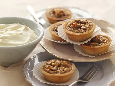 WALNUT AND HONEY TARTS with Espresso Cream