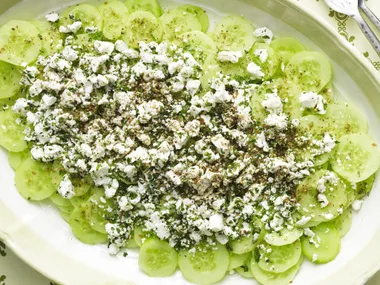 cucumber and fetta salad with za'atar