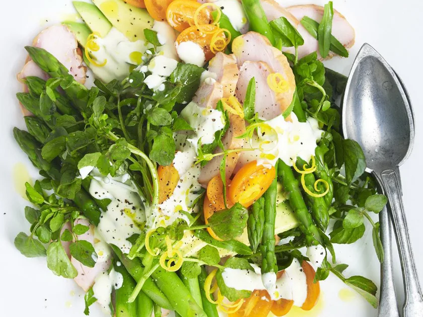 Asparagus and smoked chicken salad | Women's Weekly Food
