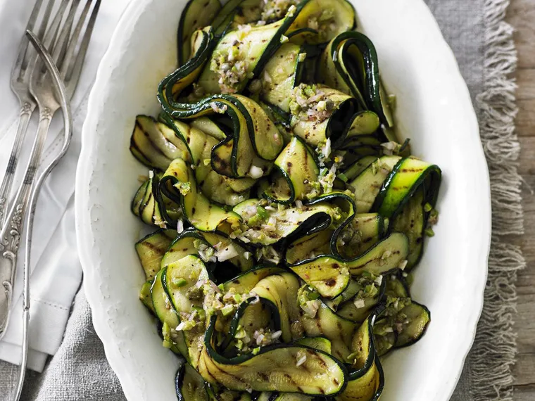 char-grilled zucchini salad