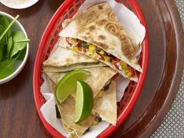 corn and goat cheese quesadillas