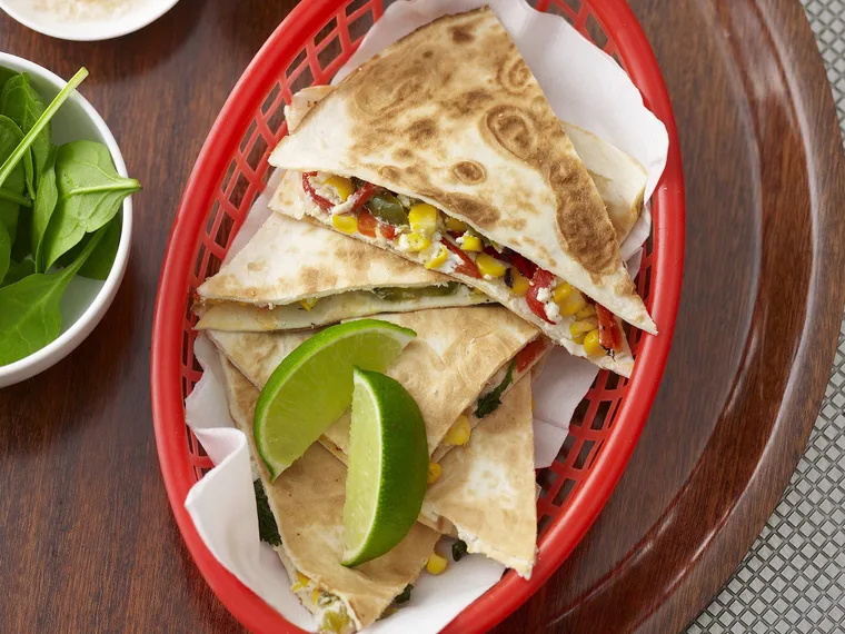 corn and goat cheese quesadillas