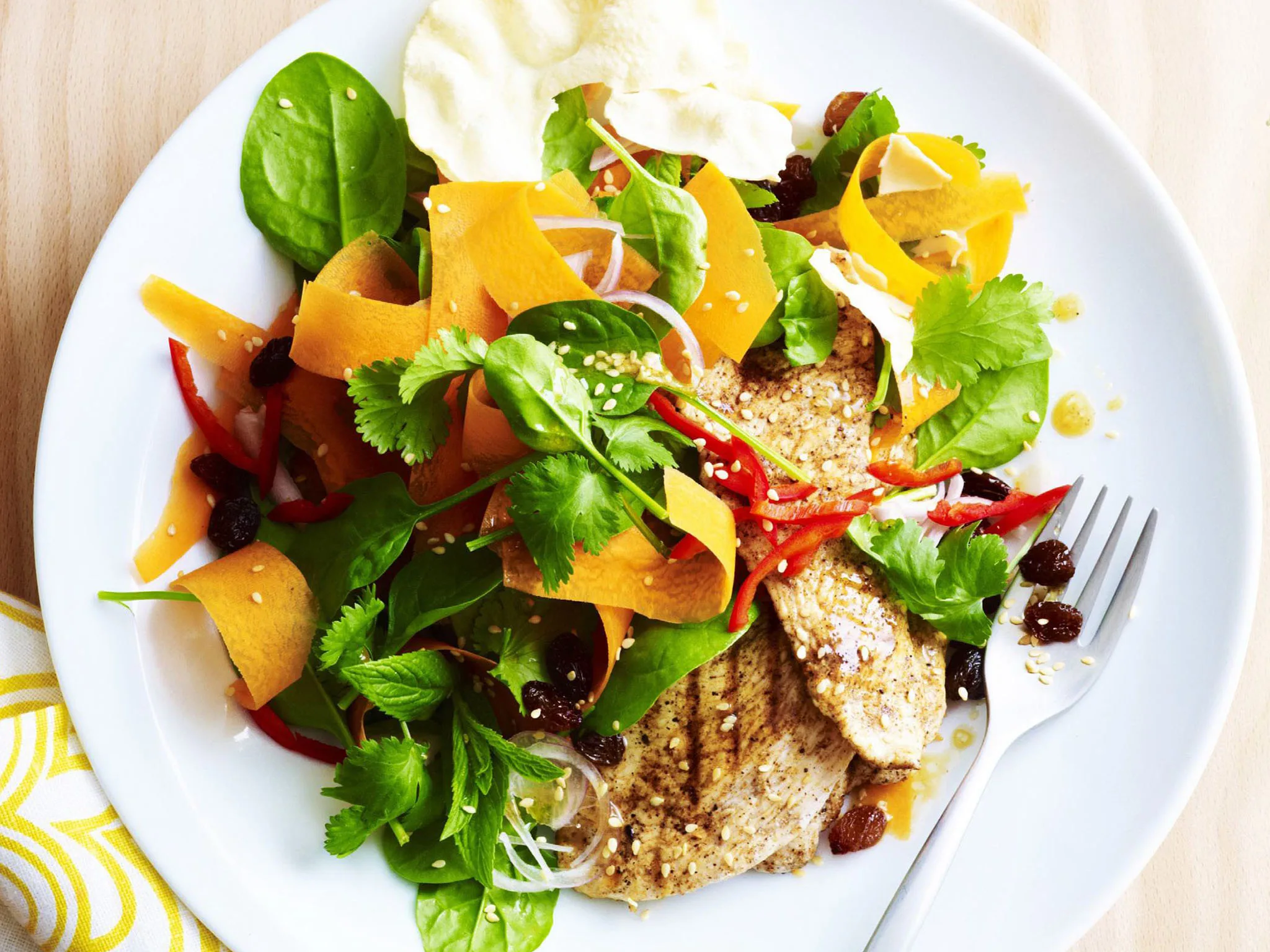 warm indian-style chicken salad