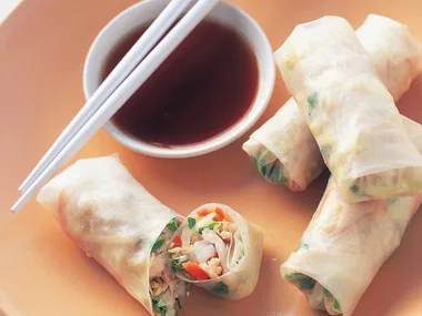 crab rice paper rolls