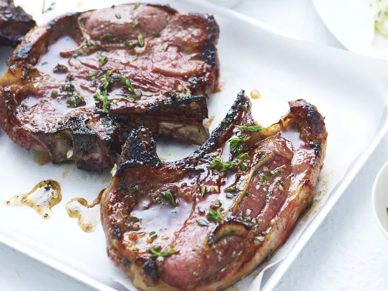 grilled lamb chops with celeriac remoulade