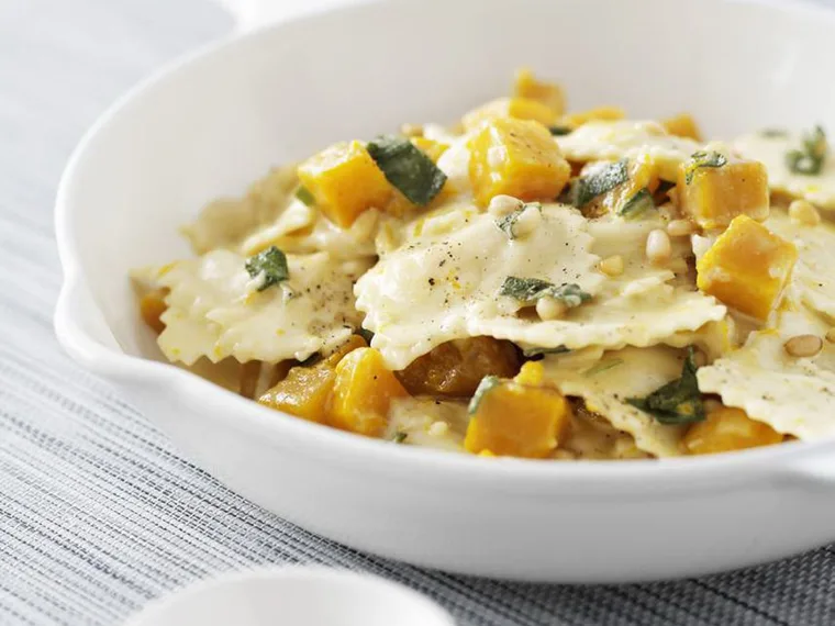 pumpkin and sage ravioli