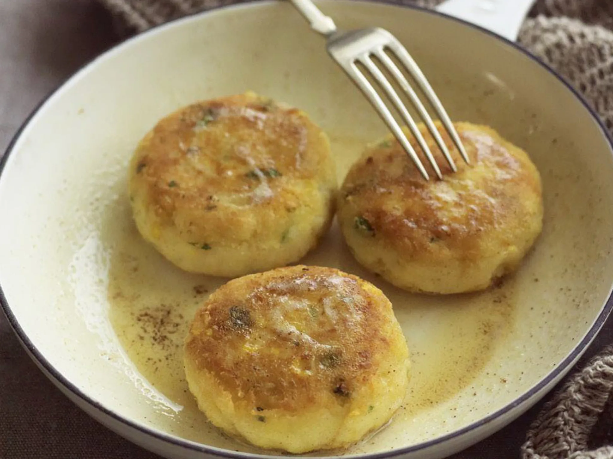 creamed corn and potato patties