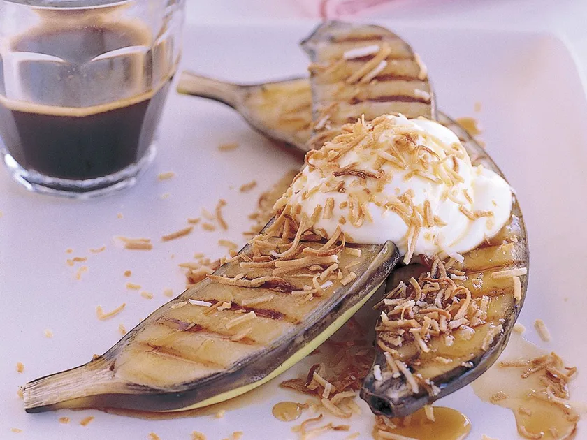 Grilled bananas with malibu syrup | Women's Weekly Food