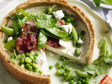 PROSCIUTTO AND   Pea tart