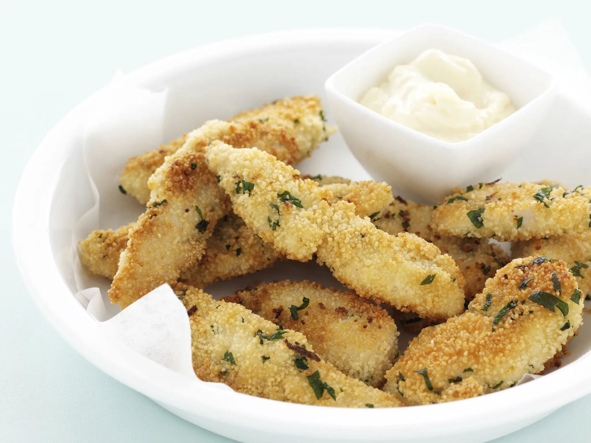 parmesan and couscous chicken strips