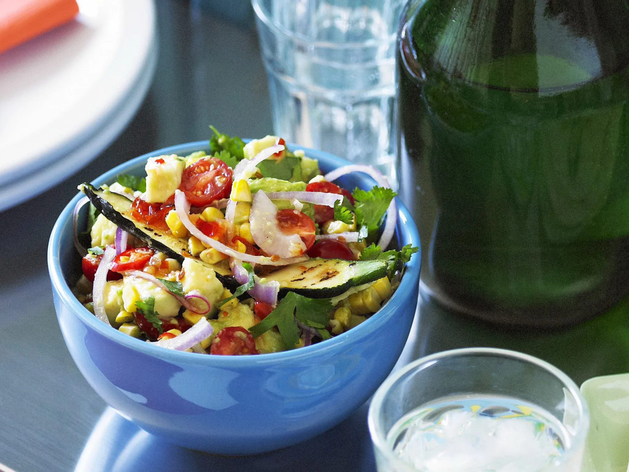 grilled corn and zucchini salsa