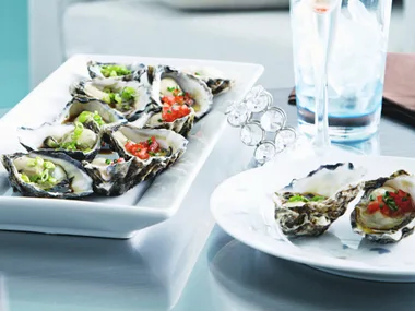 oysters with two dressings