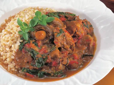 veal with spinach and mushrooms