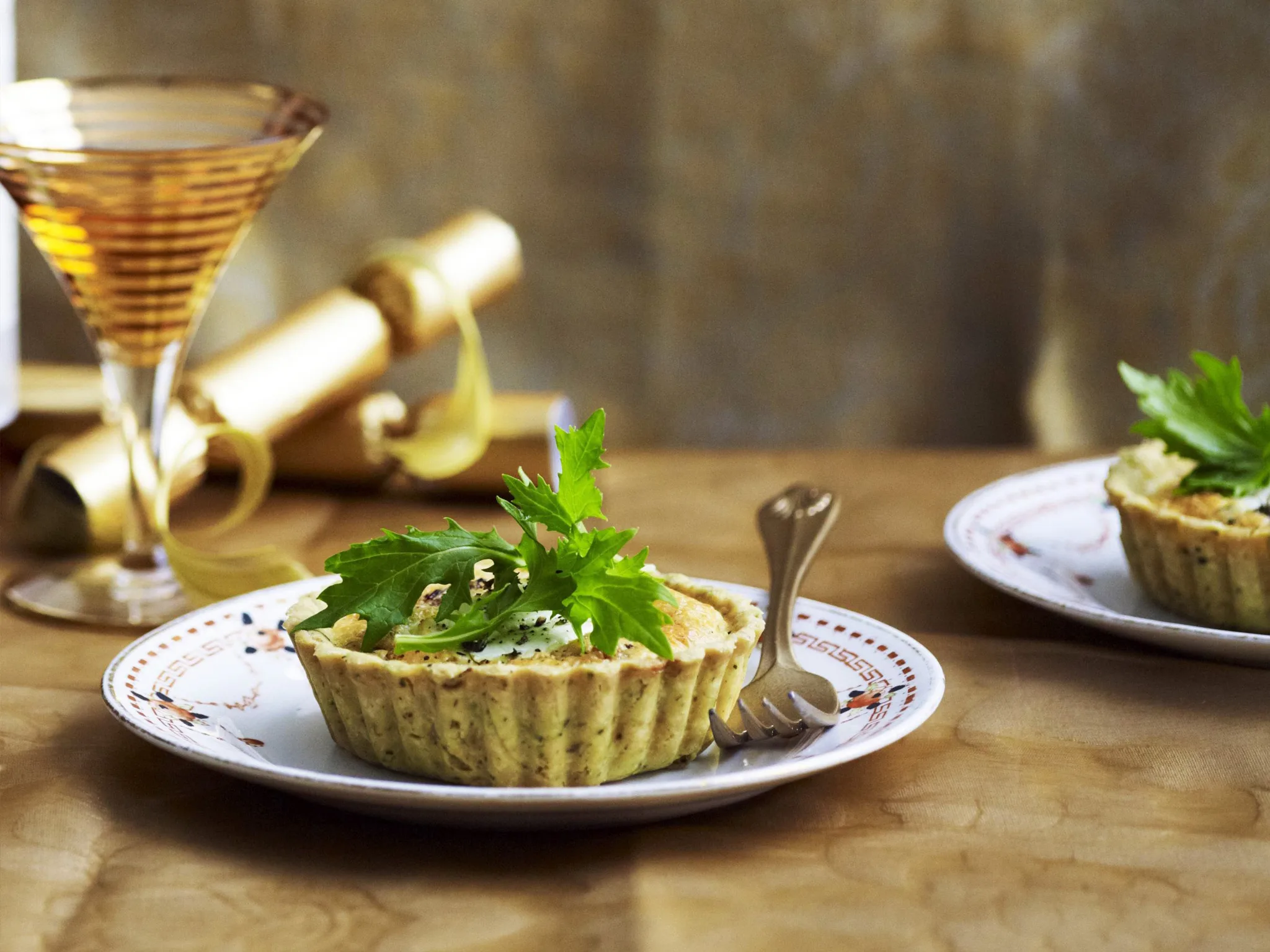 onion, thyme and goat's cheese tarts