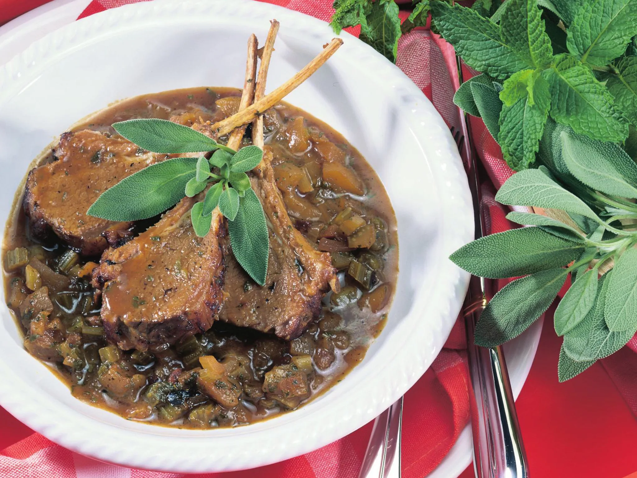 minted lamb racks