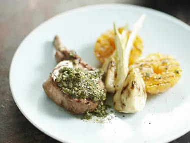veal chops with fennel and mandarin