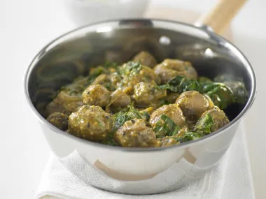 spinach and mushroom korma