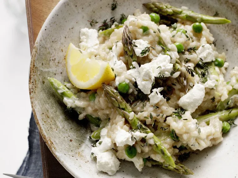 asparagus and goat cheese risotto