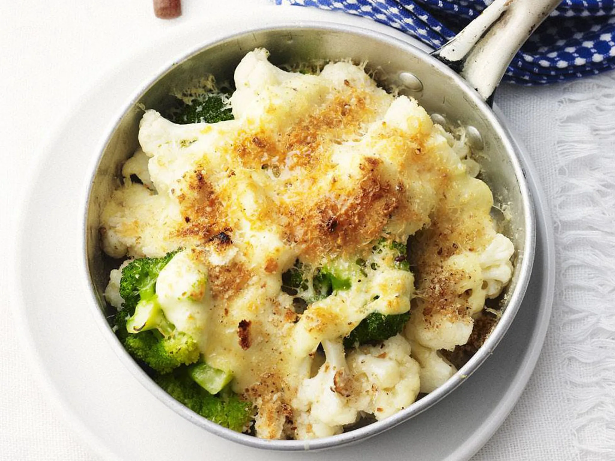 cauliflower and broccoli gratin