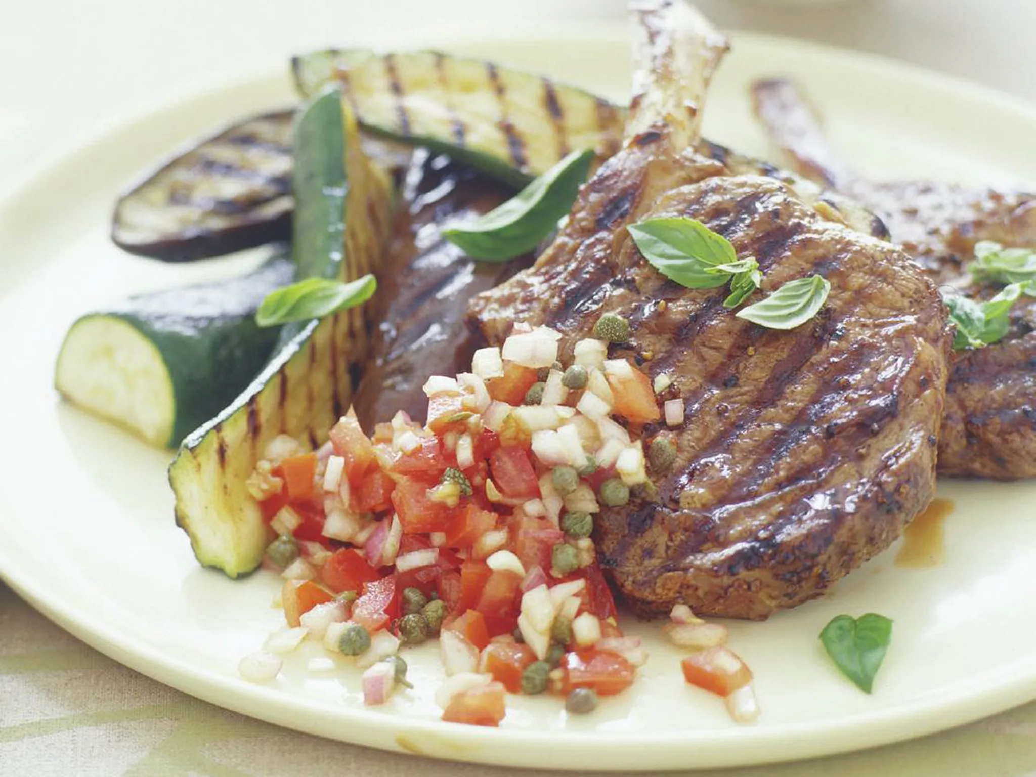 veal with tomato and caper salsa