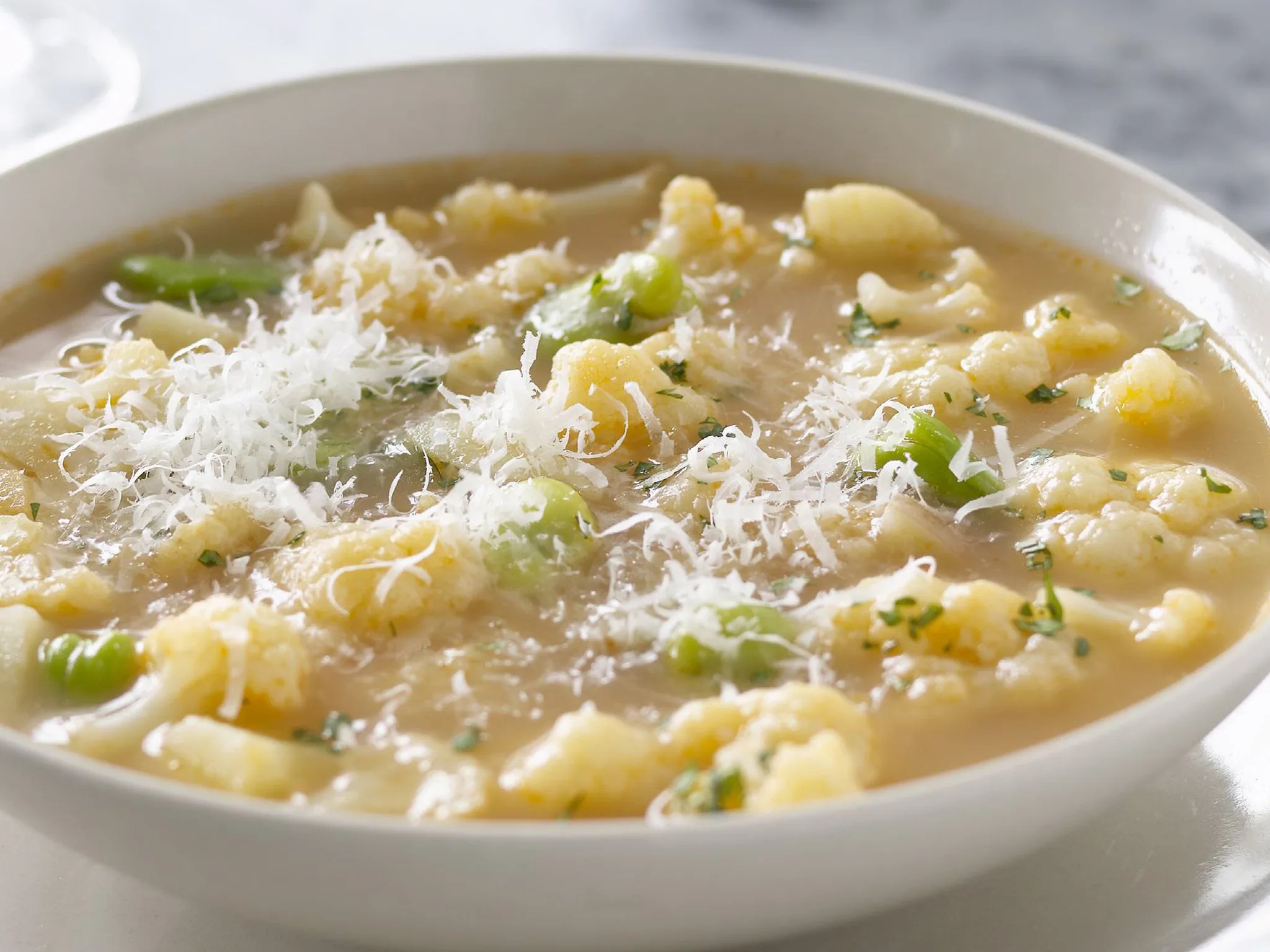 CAULIFLOWER, POTATO & BEAN SOUP