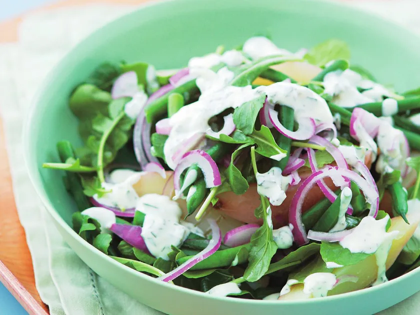 Potato and Bean Salad with Lemon Yoghurt Dressing