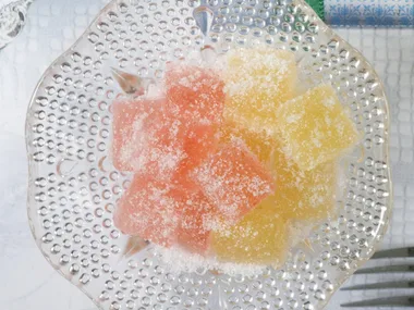 duet of grapefruit jellies