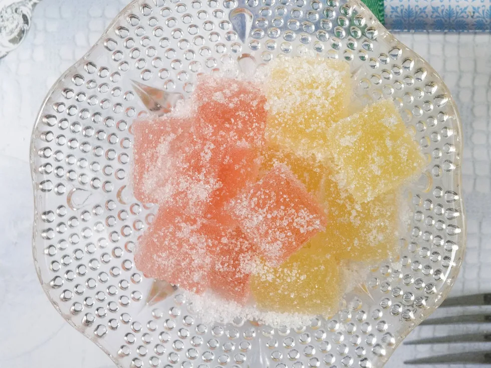 duet of grapefruit jellies