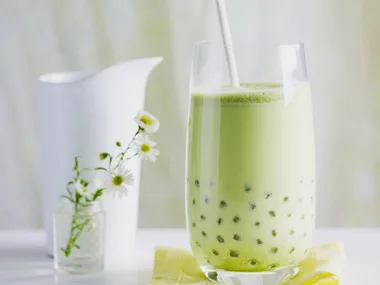 green bubble tea