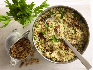 pine nut and dried fig couscous