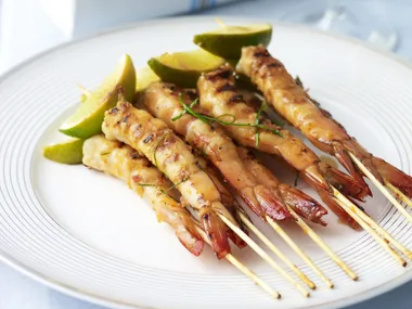 SKEWERED PRAWNS with Chilli Marinade