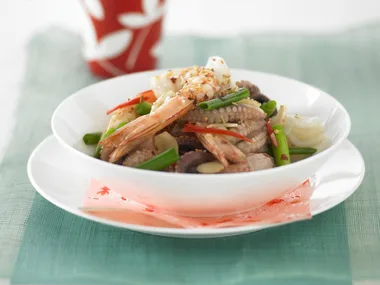 garlic and chilli seafood stir-fry