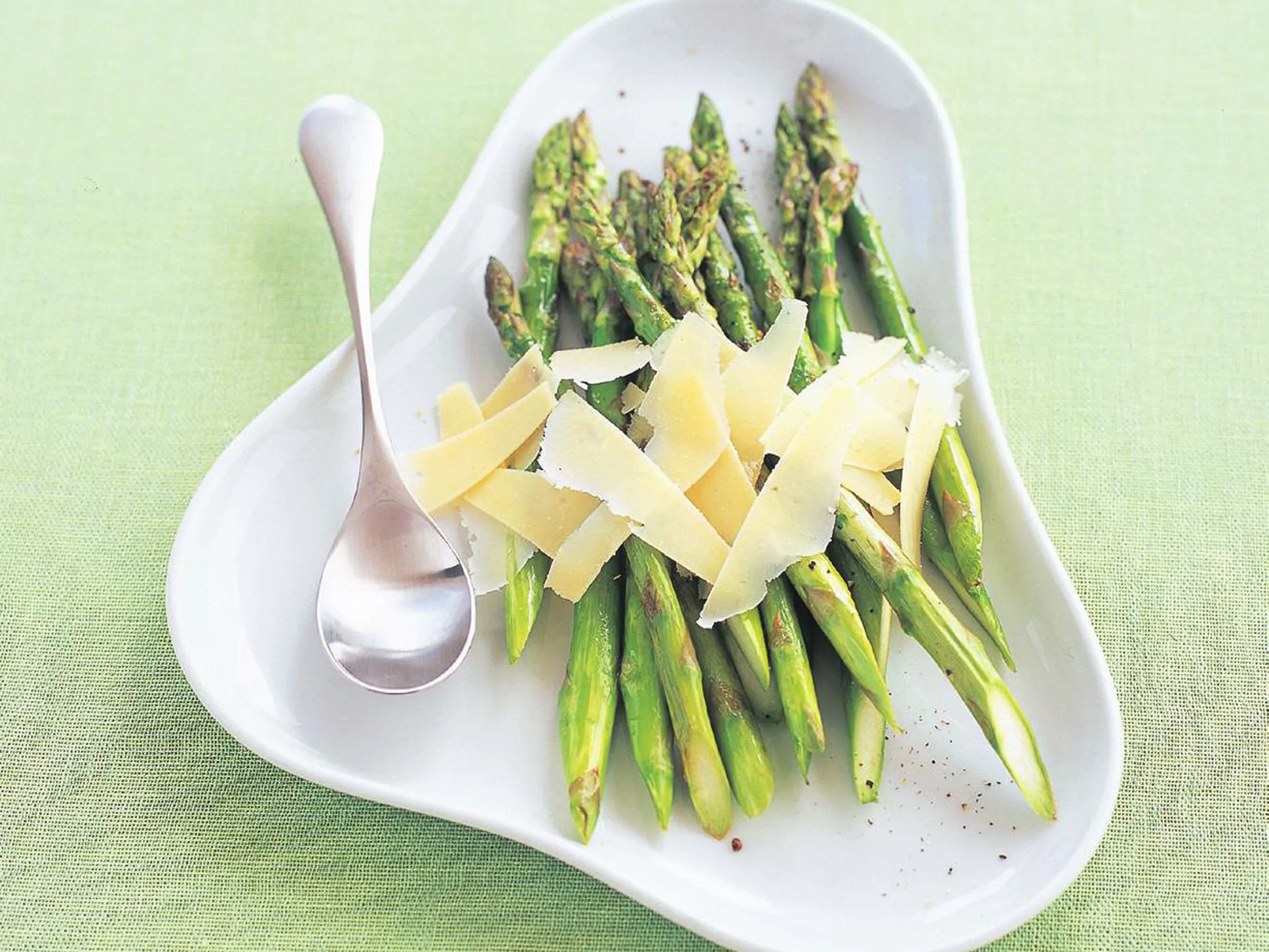 pan-fried asparagus with parmesan