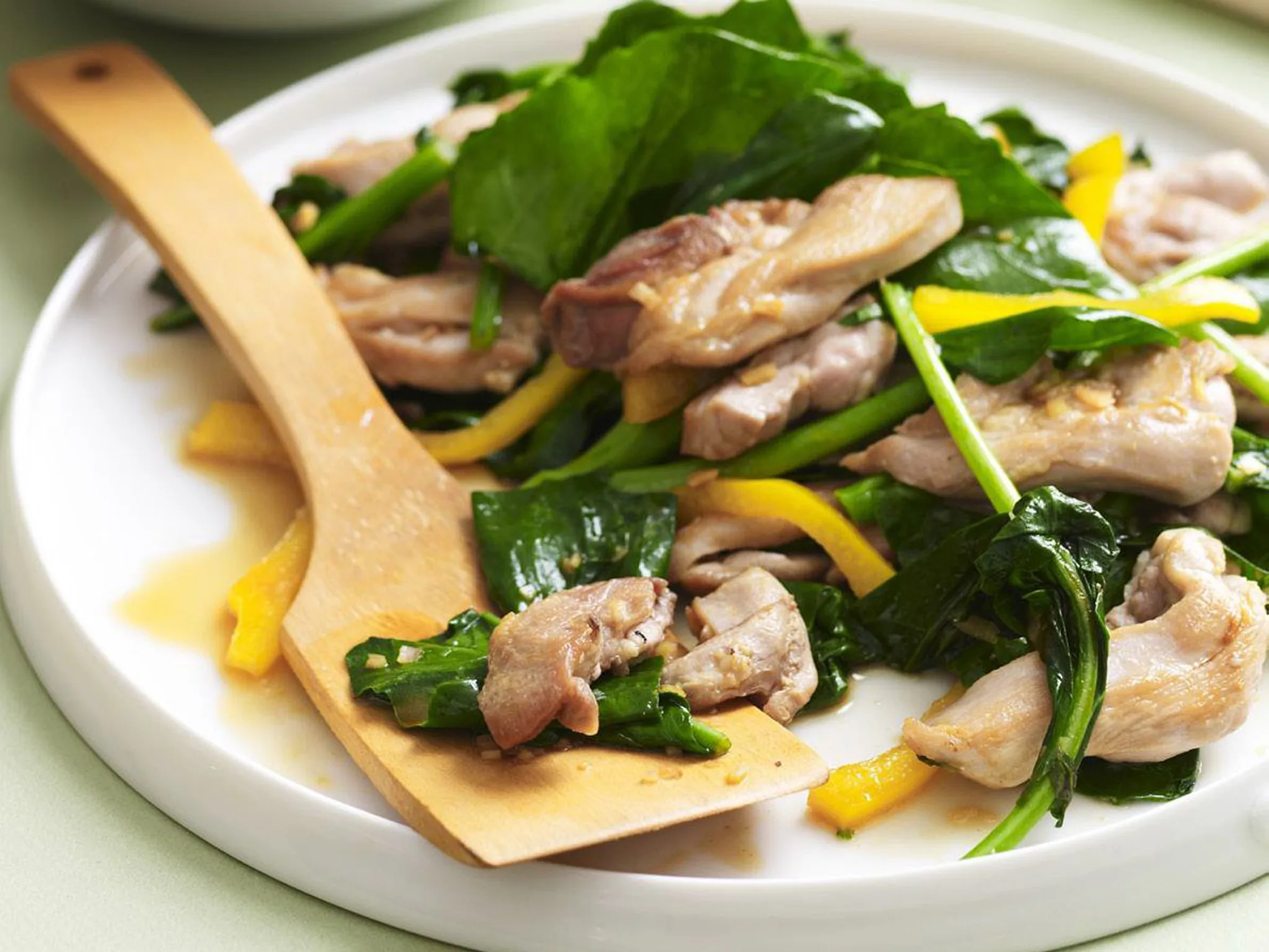 LEMON CHICKEN WITH ASIAN GREENS