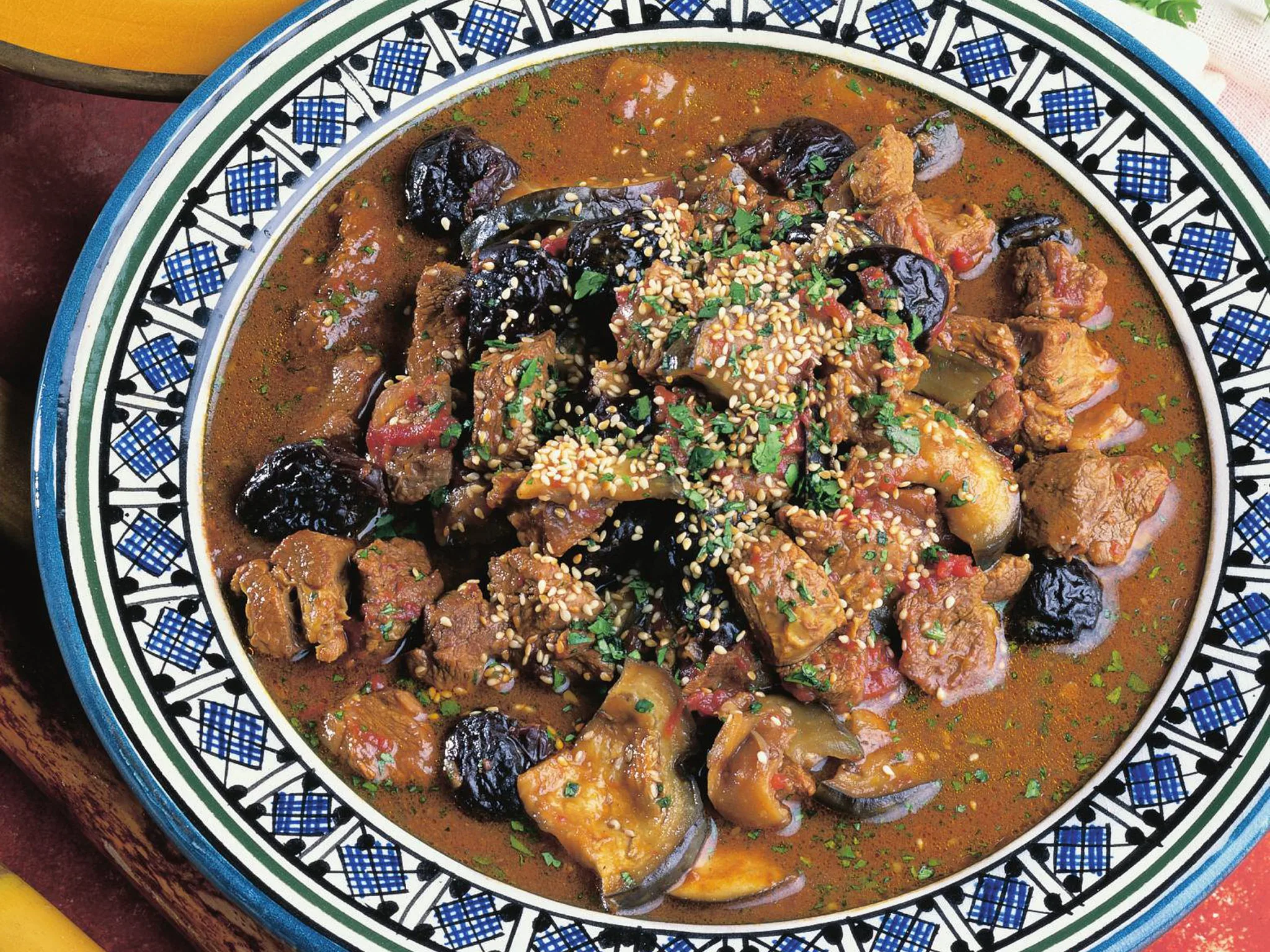 fruity beef and eggplant tagine