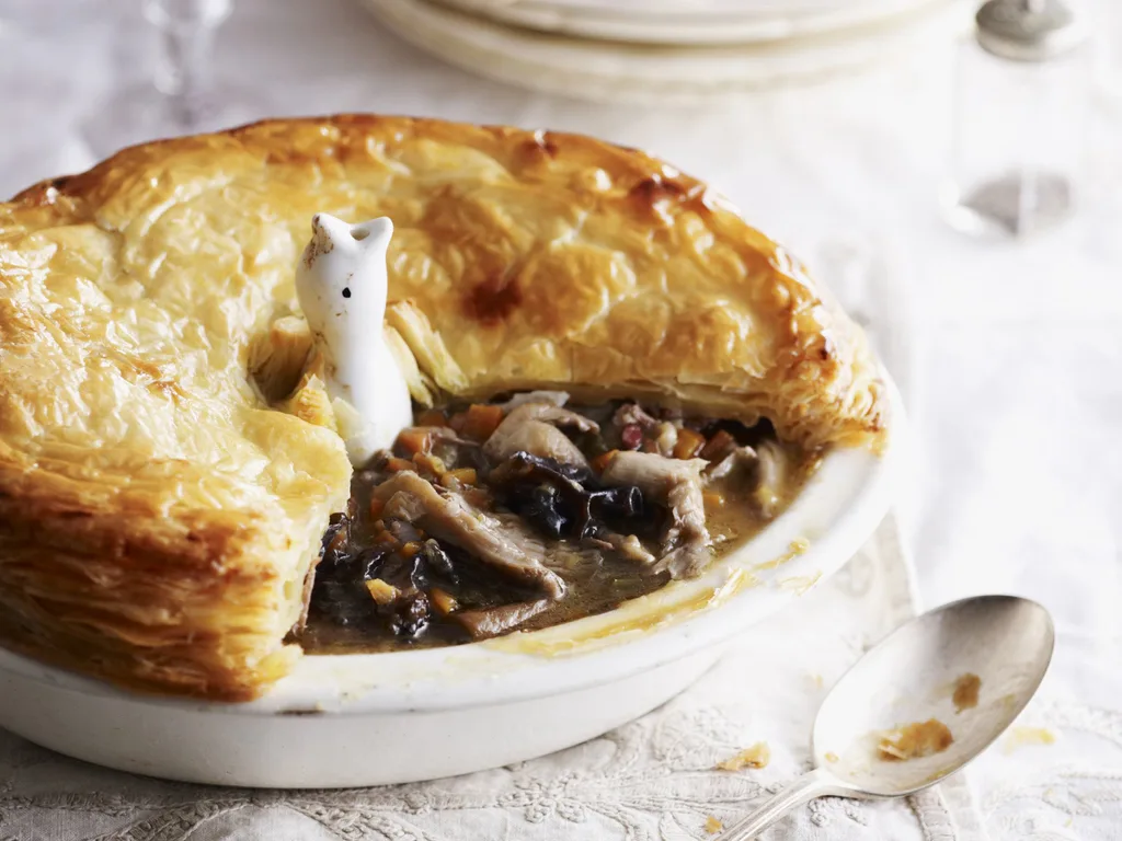 duck and mushroom pie