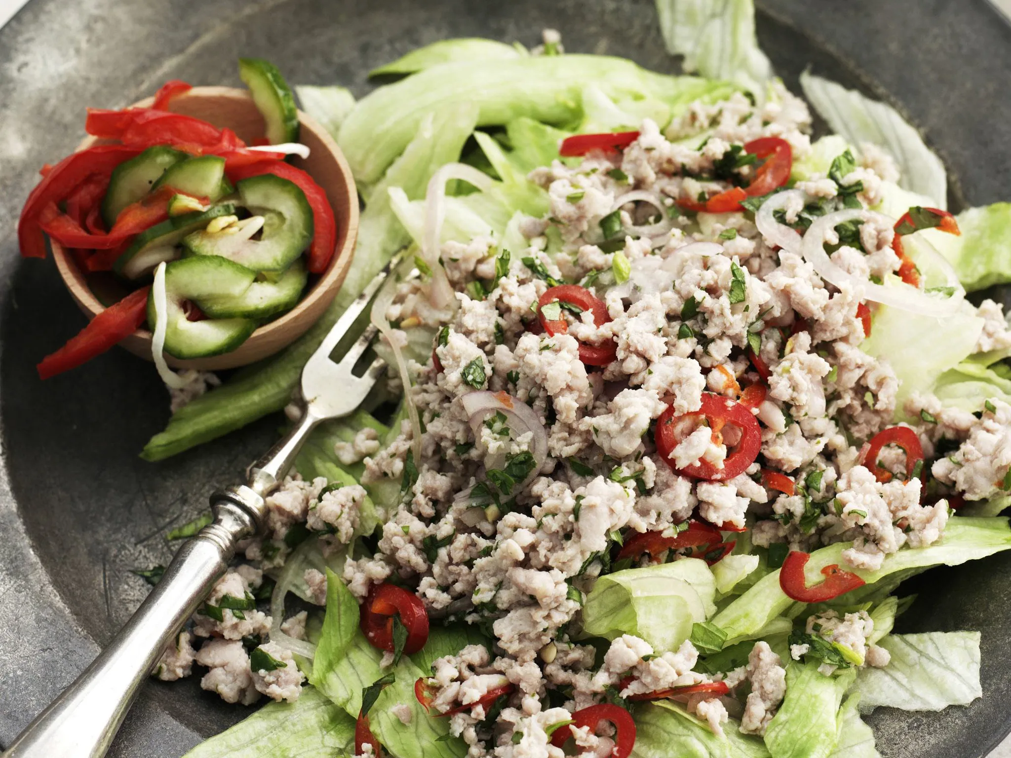 larb with thai pickle