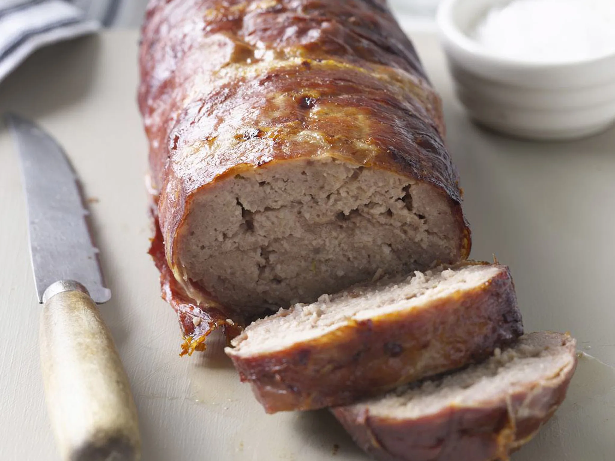 prosciutto-wrapped pork and veal meatloaf