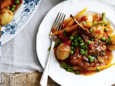 Pressure-cooked navarin of lamb