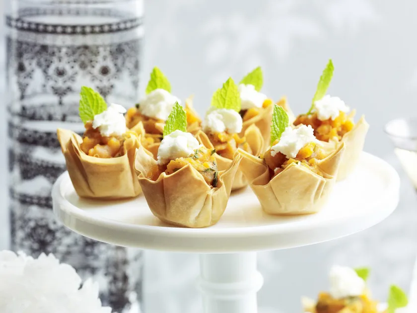 Sweet Potato, Mint and Goat's Cheese Tartlets
