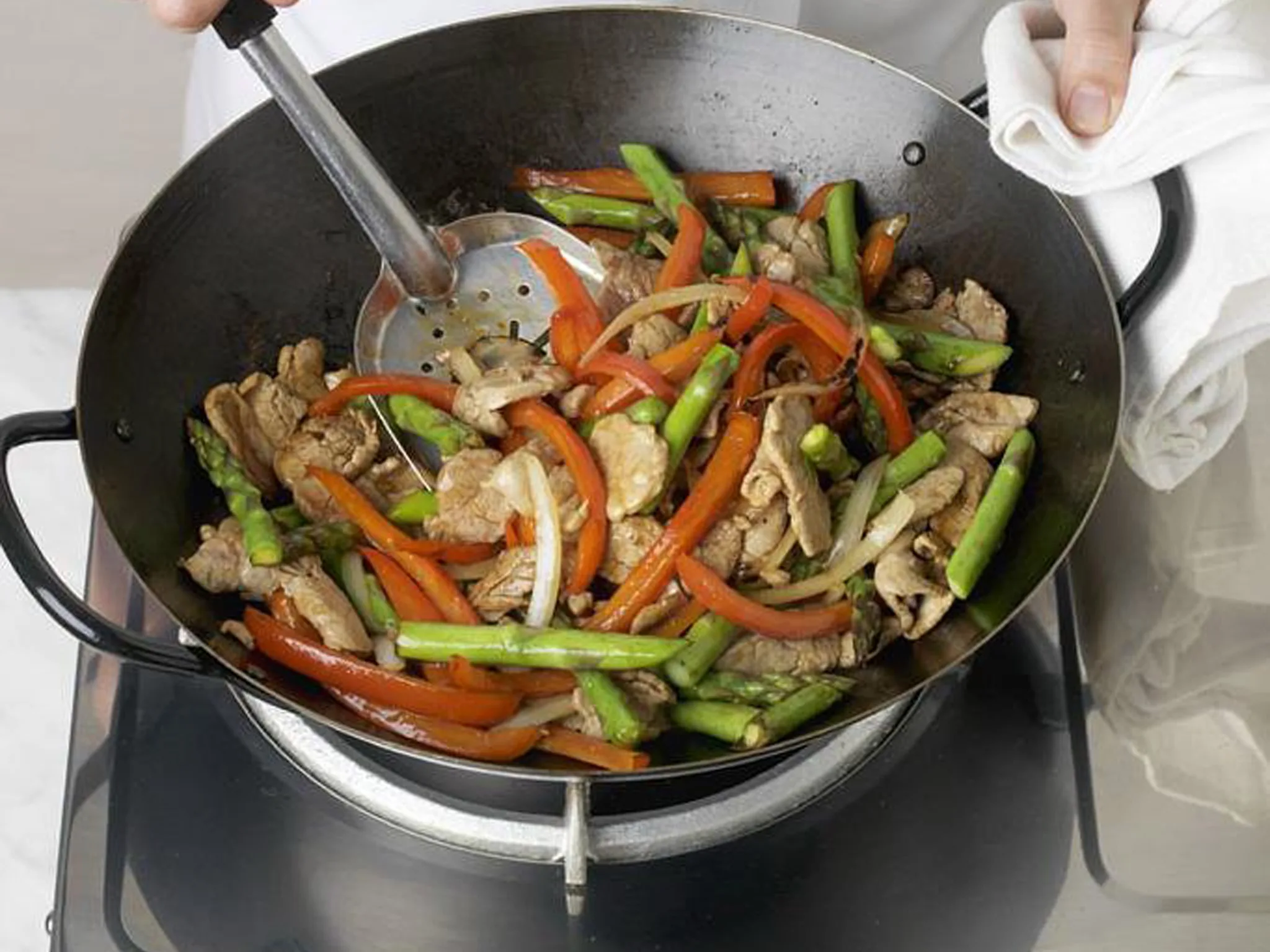 pork and vegetable stir-fry